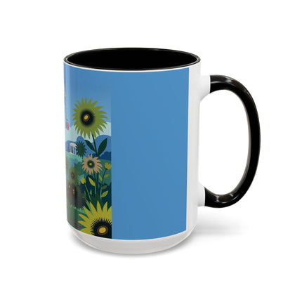 The Secret Language Of Flowers Colorful Mugs – Art Deco Botanical Elegance