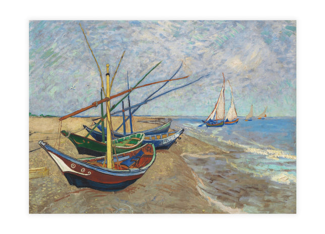Fishing Boats by Vincent Van Gogh Postcards (envelopes included) - Bundles of 10, 30, 50 Pieces