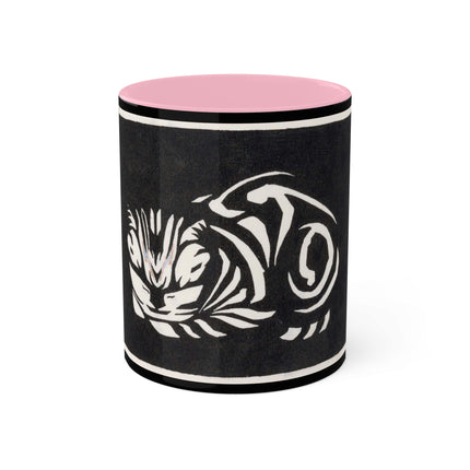 December (Cat Lying) by Anna Julia de Graag Colorful Mugs, 11oz