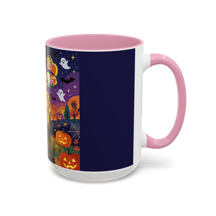 🎃🐈‍⬛ The Pumpkin Moon Embrace Colorful Mug – Whimsical Halloween Charm