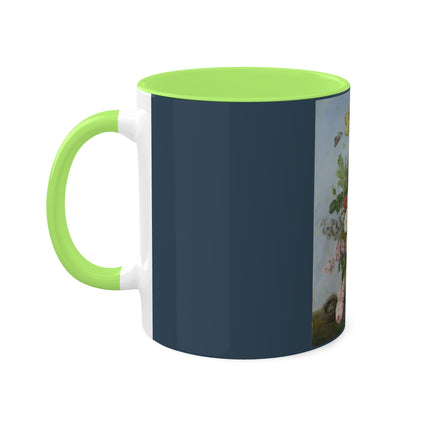 Bouquet of Flowers and a Nest by Sebastian Wegmayr Colorful Mugs, 11oz