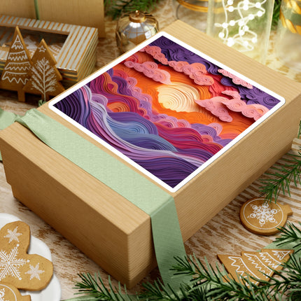Dramatic Sunset Sky Kiss-Cut Stickers (4 Sizes)