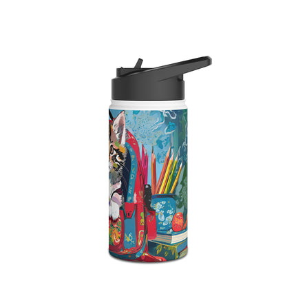 Whiskered Wanderings Stainless Steel Water Bottle
