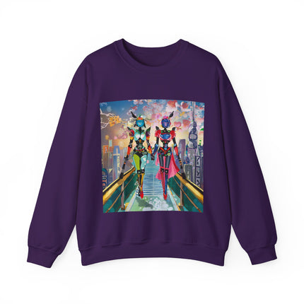 Cyber Punk Robot Models Unisex Heavy Blend™ Crewneck Sweatshirt