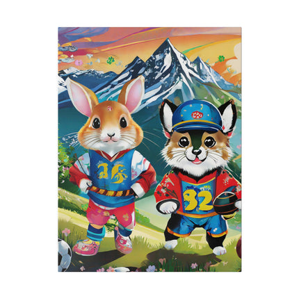 Animal Athletes Matte Canvas, Stretched, 0.75"