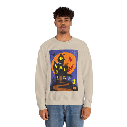 Halloween Night at the Haunted House Unisex Heavy Blend™ Crewneck Sweatshirt