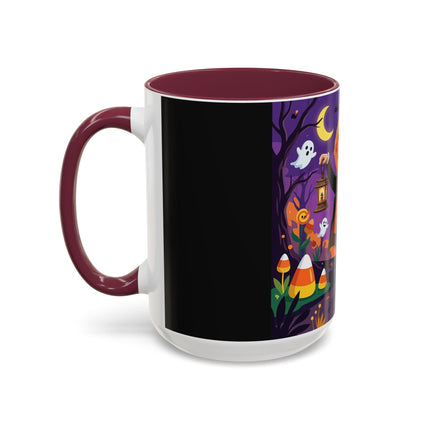 🎃🏮 The Pumpkin Gentleman's Moonlit Stroll Colorful Mug – Whimsical Halloween Charm