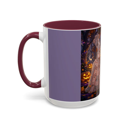 🎃🌙 The Midnight Court Of Pumpkin Grove Colorful Mug – Elegant Halloween Masquerade