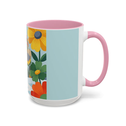 ❄️🌼 The Winter Flower Wanderer Colorful Mug – Colorful Art Deco Snow Fantasy