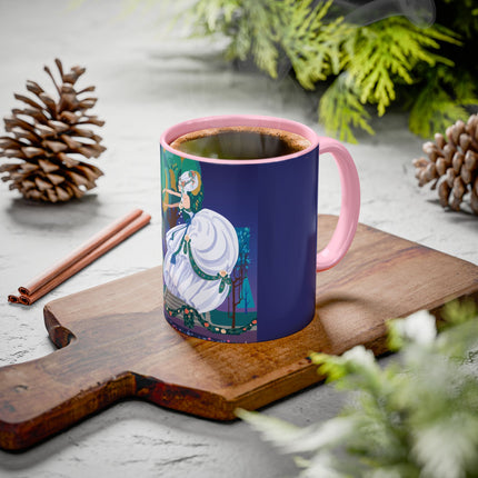 Moonlit Garden Waltz Colorful Mug (11oz, 15oz) – Rococo Romance, Garden Elegance & Enchanted Dance
