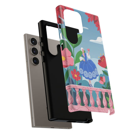 🌺🪭 The Lady Of The Grand Flower Terrace Phone Case – Art Deco Garden Elegance