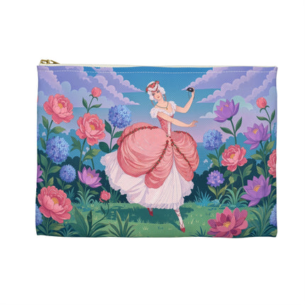 🎭🌸 The Lady Of The Secret Masquerade Accessory Pouch – Art Deco Garden Fantasy