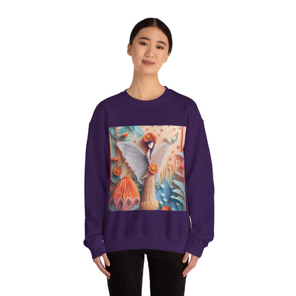 Zinnia Fairy Unisex Heavy Blend™ Crewneck Sweatshirt