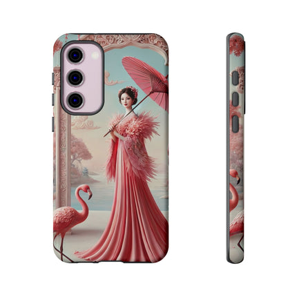Petals, Porcelain, and Flamingos Phone Cases