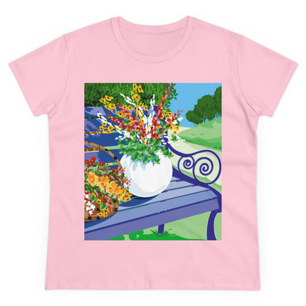 Blooming Harmony Women's Midweight Cotton Tee
