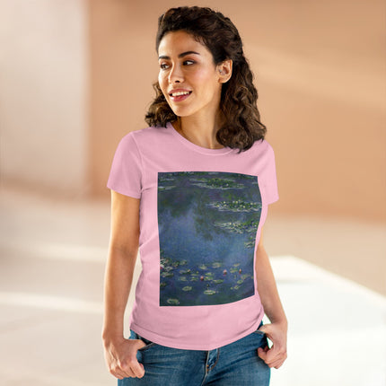 Water Lilies by Claude Monet Women's Midweight Cotton Tee
