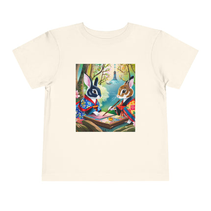 Fairy Animals Writing Wishes Toddler Short Sleeve Tee