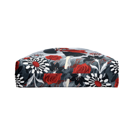 🌧️🌺 The Stormy Flower Walk Weekender Tote Bag – Art Deco Floral Fashion