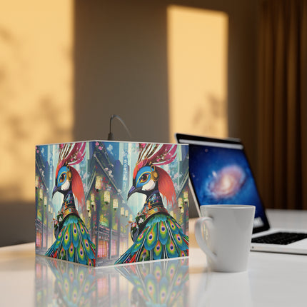 Techno Plumes Light Cube Lamp