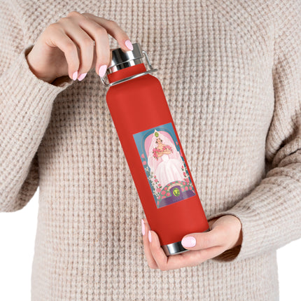 August & Peridot (from the Gem Series) by Sofia Chiostri Copper Vacuum Insulated Bottle, 22oz