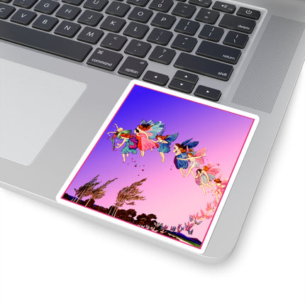 Fairies, Pixies, and Petals in Twilight's Embrace Kiss-Cut Stickers (4 Sizes)