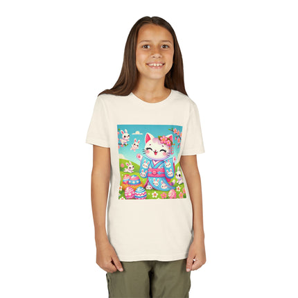 Springtime Kitten’s Easter Joy Youth Short Sleeve Tee