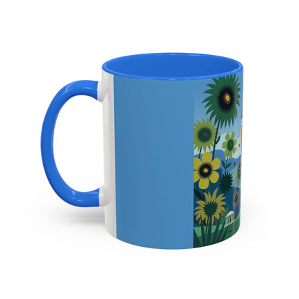 The Secret Language Of Flowers Colorful Mugs – Art Deco Botanical Elegance
