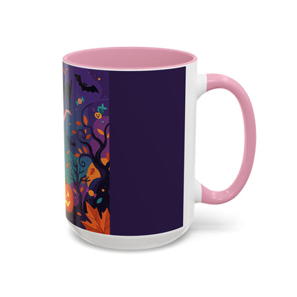 🐈‍⬛🎃 The Midnight Black Cat Masquerade Colorful Mug – Whimsical Halloween Elegance