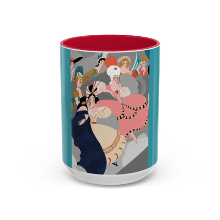 Celestial Masquerade Colorful Mugs – Theatrical Elegance & Floating Whimsy