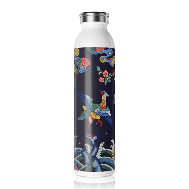 Rank Badge with Mandarin Duck Slim Water Bottle