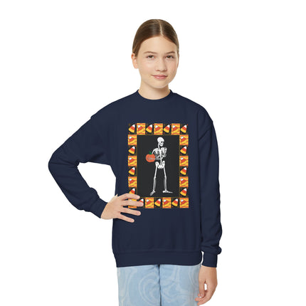 Candy Corn Skeleton Youth Crewneck Sweatshirt