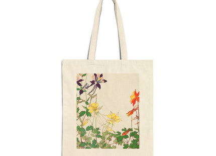 Aquilegia Flower by Tanigami Kônan Cotton Canvas Tote Bag