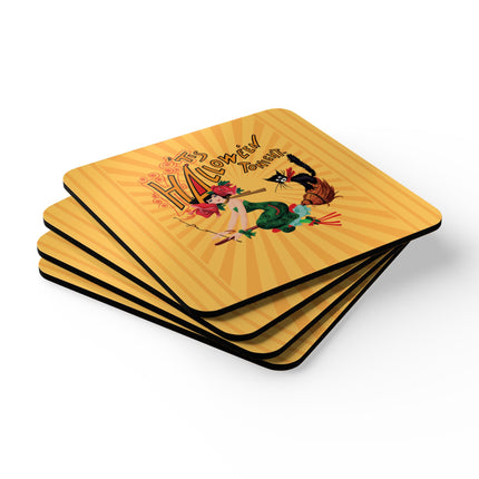 The Bewitching Ride Corkwood Coaster Set