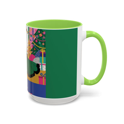 🎄🎁 The Emerald Christmas Belle Colorful Mug – Colorful Holiday Fashion Fantasy