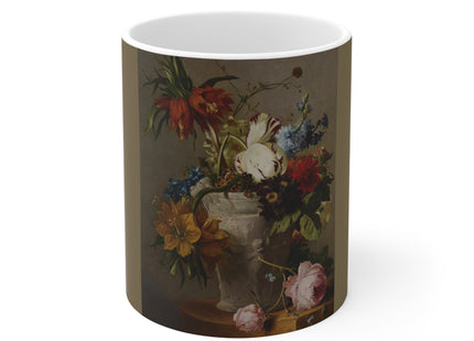 An Arrangement with Flowers Georgius Jacobus Johannes van Os Ceramic Mug 11oz