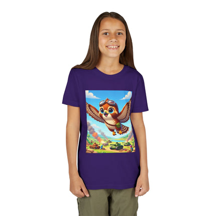 Red-Tailed Hawk in Battle Youth Short Sleeve Tee