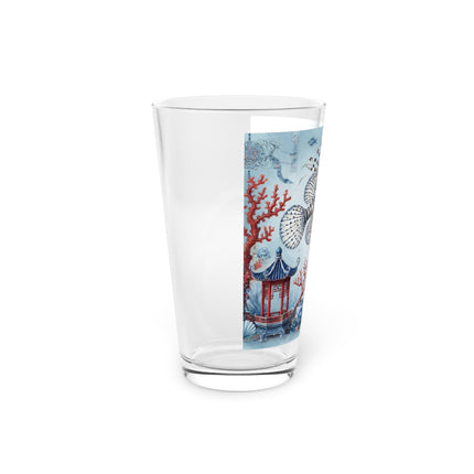 Lionfish & Lantern Pint Glass – Mystical Ocean & Asian Harmony