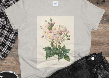 Rosa Noisettiana by Pierre Joseph Redouté Women's Midweight Cotton Tee