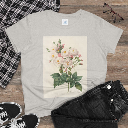Rosa Noisettiana by Pierre Joseph Redouté Women's Midweight Cotton Tee