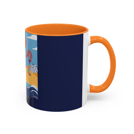 Beachside Promenade Colorful Mugs – Chic Summer Stroll & Coastal Glamour