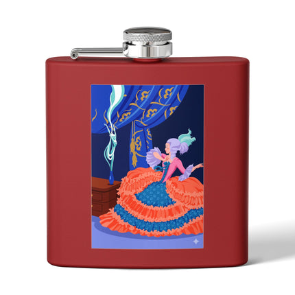 Rococo Stage Siren Flask – Theatrical Grace & Elegant Drama