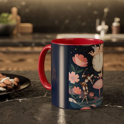 🕛🌸 Midnight Waltz Before Christmas Colorful Mug – Art Deco Holiday Fantasy