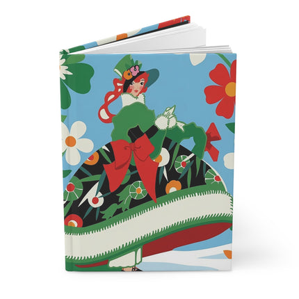 🎀🎄 The Lady Of The Holly Ribbon Hardcover Journal – Whimsical Holiday Fantasy
