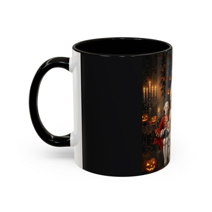 🌙🎃 The Moonlit Pumpkin Parlor Colorful Mug – Elegant Halloween Charm