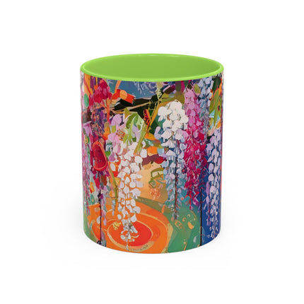 Golden Wisteria Elegance Colorful Mugs (11oz, 15oz)