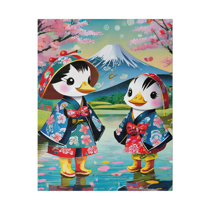 Rainy Day Ducks Matte Canvas, Stretched, 0.75"