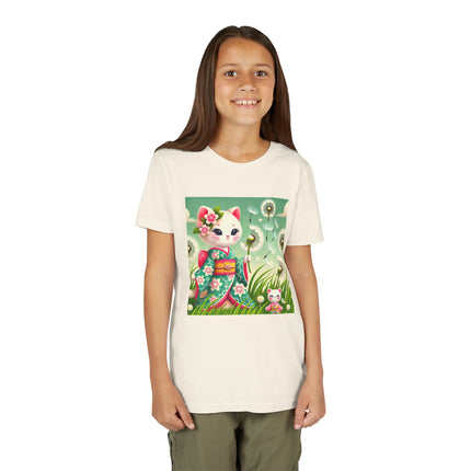 Geisha Kitten and the Dandelion Wish Youth Short Sleeve Tee