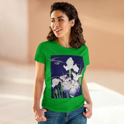 Irises by Kogyo Tsukioka Women's Midweight Cotton Tee