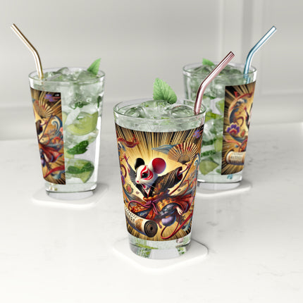 Theatrical Mouse on a Mission Glass, 16oz