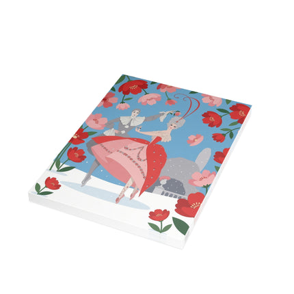 🎭🌹 The Rose Garden Masquerade Greeting Card – Art Deco Holiday Fantasy